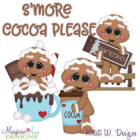 Smore Cocoa Gingers SVG Cutting Files + Clipart - Click Image to Close